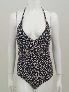 M&S Collection Secret Slimming Gingham Print Plunge Swimsuit