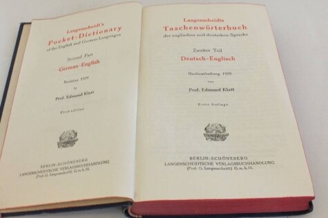 Langenscheidt's Pocket-Dictionary of the English and German 