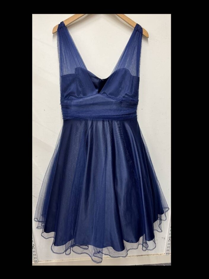 Collectif London Ladies Occasion Dress Navy Blue Size: 14