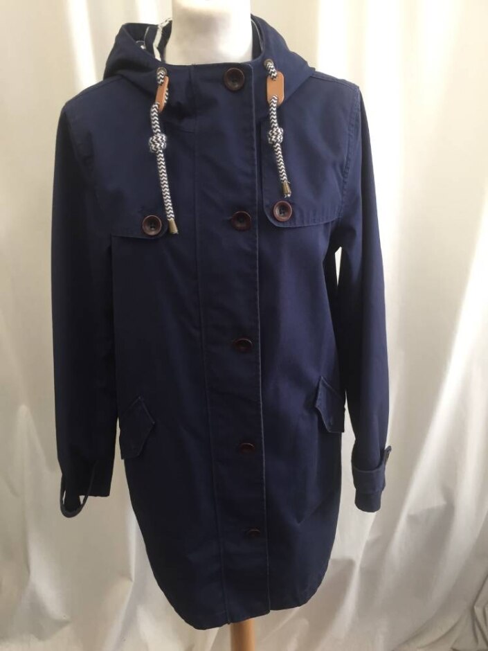 Jules Waterproof Hooded Jacket Navy Size: 12