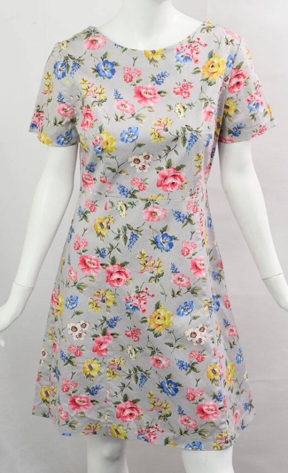 Cath Kidston Floral Short Sleeve Dress Multicoloured Size: 10