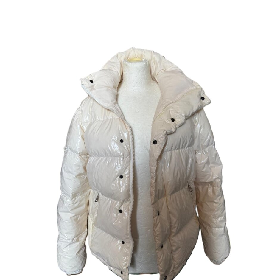 Moncler Shiny Hoodless Moncler Puffer Baby Pink Size: Xs