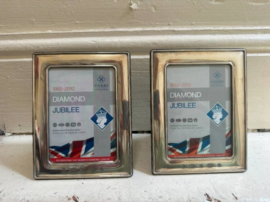2 Carrs Silver Diamond Jubilee Picture Frames
