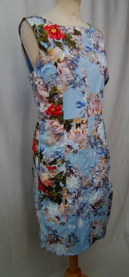 Phase Eight Floral Sleeveless Dress Multicoloured Size: 12