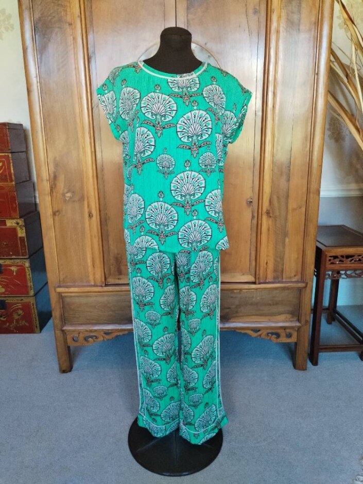 Lolly's Laundry Top And Trousers Set Green Size: M