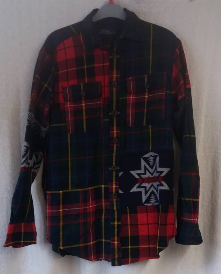 Polo Ralph Lauren Tartan Patchwork Work Shirt Multi-coloured  Size: S
