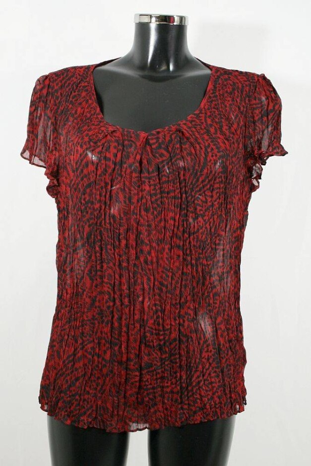 M&s Woman Animal Print Top Multi Size: 16