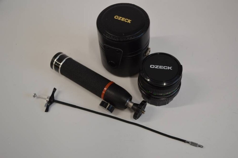 Ozeck Lens 1 2.8 & Vintage Camera Tripod