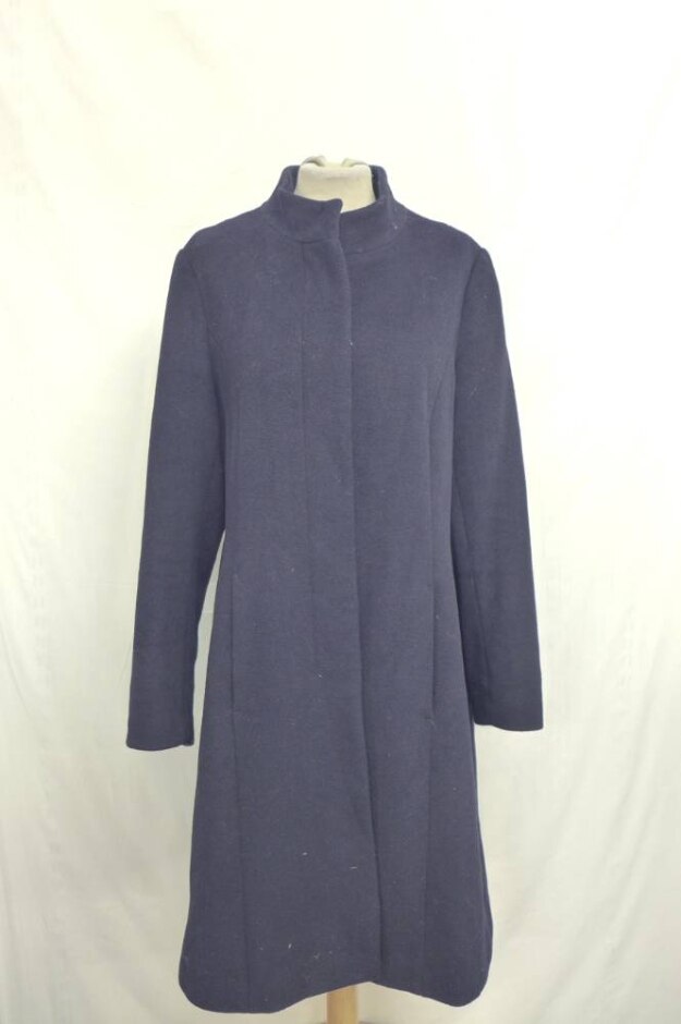Laura Ashley Long Winter Jacket Navy Blue Size: 16
