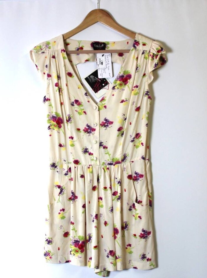 Lipsy Pixie Lott Playsuit Bnwt Cream Size: 12