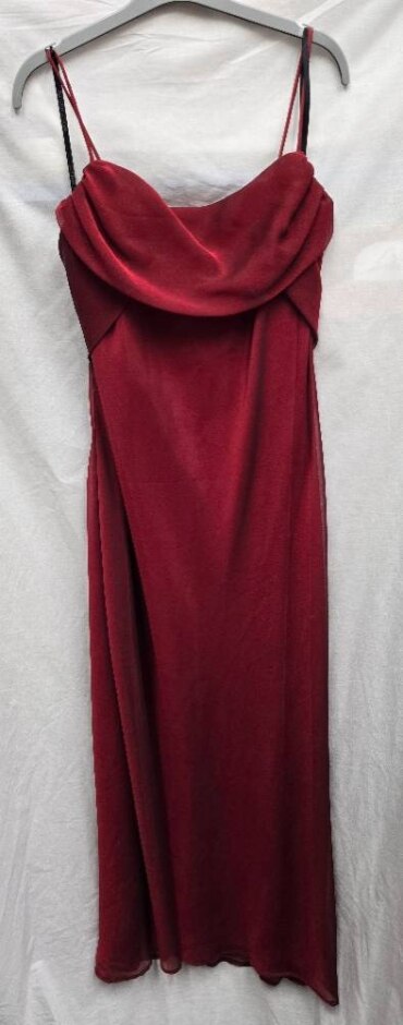 Molly Malloy Long Evening Dress Dark Red Size: 14