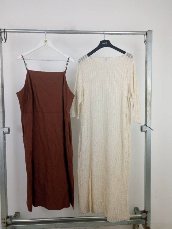M&s Marks & Spencer Bohemian Dress Bundle X2 Brown/cream Size: 24