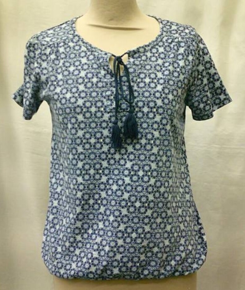 Tu T-shirt Blue Mix Size: 10