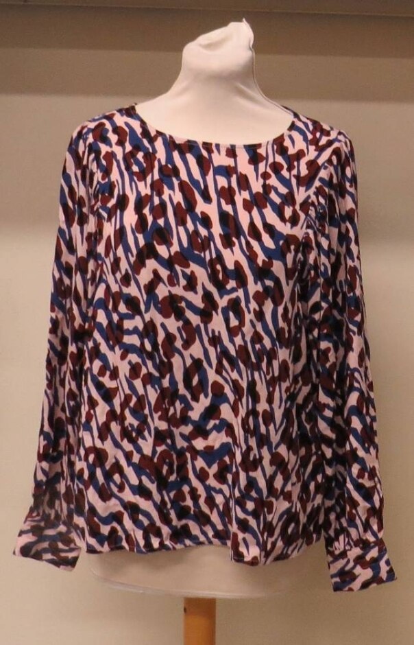 Monsoon Long-sleeved Top Brown/blue Size: M