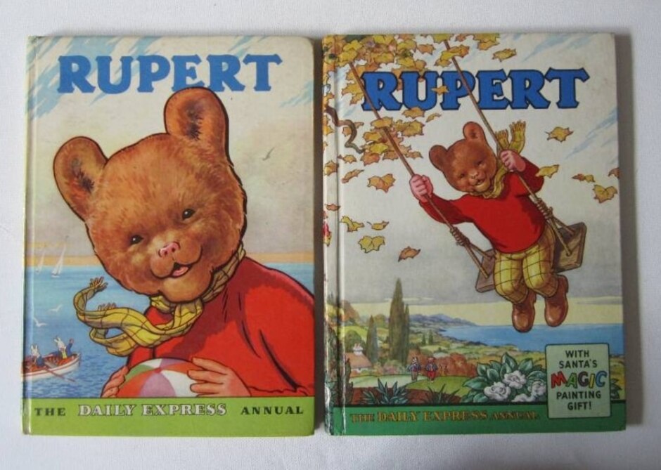 A Collection Of 6 Rupert The Bear Annuals 1959, 1961 - 1965 Excellent Condition