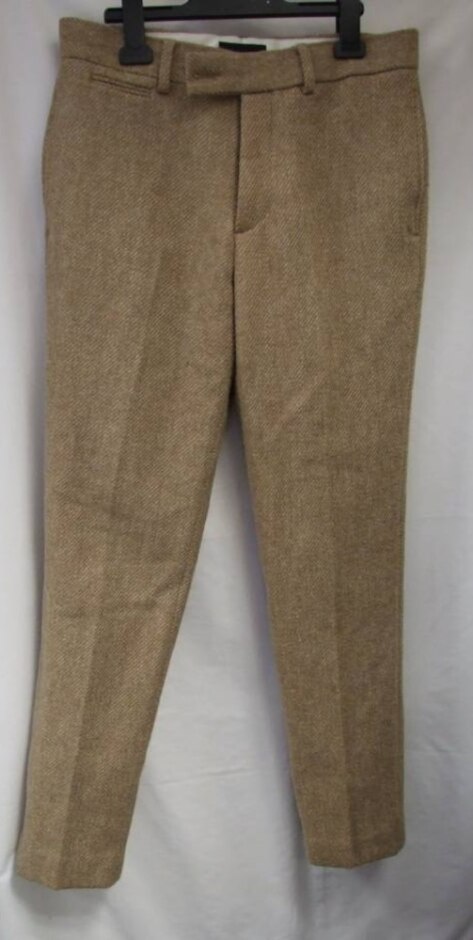 Asos Harris Tweed Trousers Light Brown Size: 30