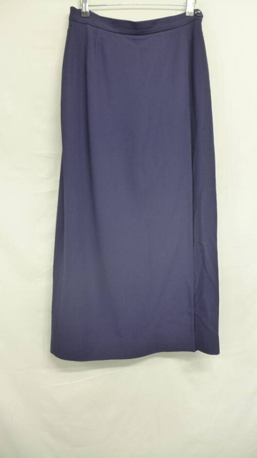 Jaeger Vintage Woollen Pencil Skirt Deep Dark Blue Size: 12