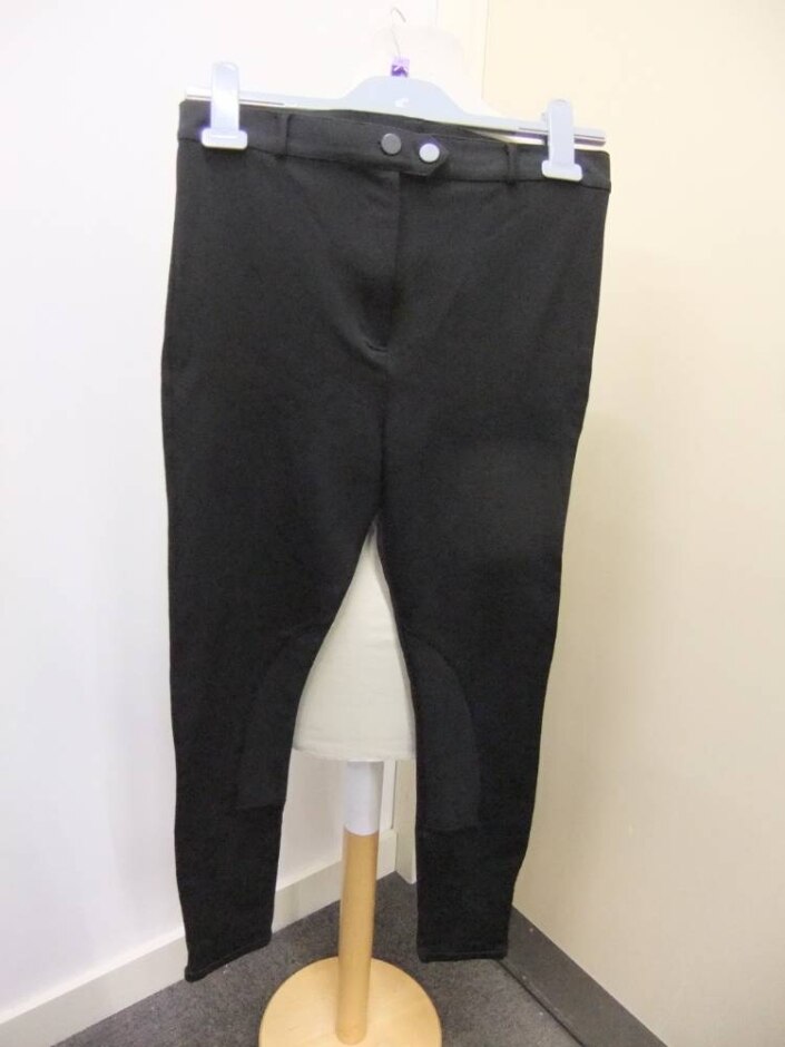 Topshop Stretch Trousers Black Size: 8