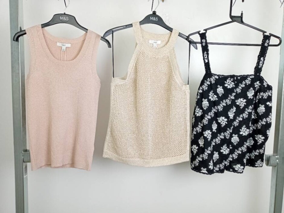 M&s Marks & Spencer 3pcs Blouse Bundle Multicoloured Size: 10
