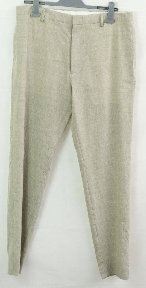 Cos Linen / Wool Trousers Light Grey Size: M
