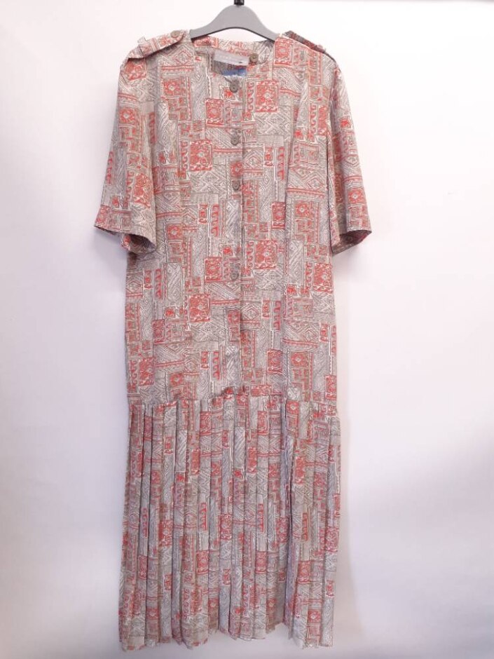 Principles Vintage Button Up Dress In Multi Colour Size: M