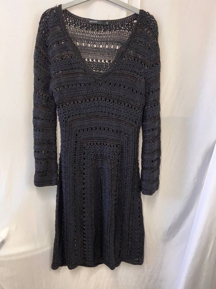 Karen Millen Knitted Dress Black Size: M
