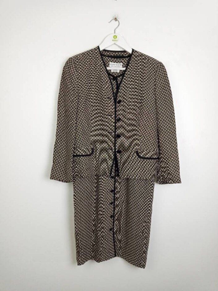 Jaeger Women's Dress With Blazer Black Mix Size: 10