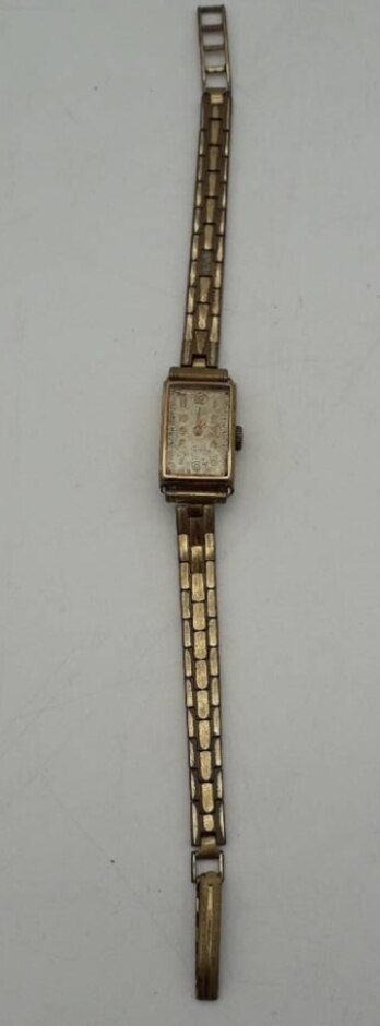 Vintage Laco Ladies Bracelet Watch Gold Tone 17 Jewels Untested