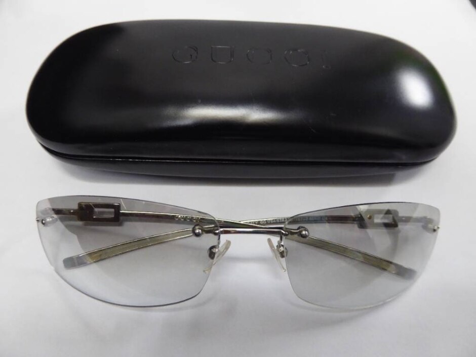 Vintage Gucci Silver-tone Metal Sunglasses