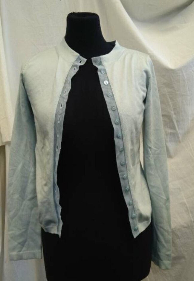 Giorgio Armani Silk Blend Cardigan Preloved Pale Green Size: Xs