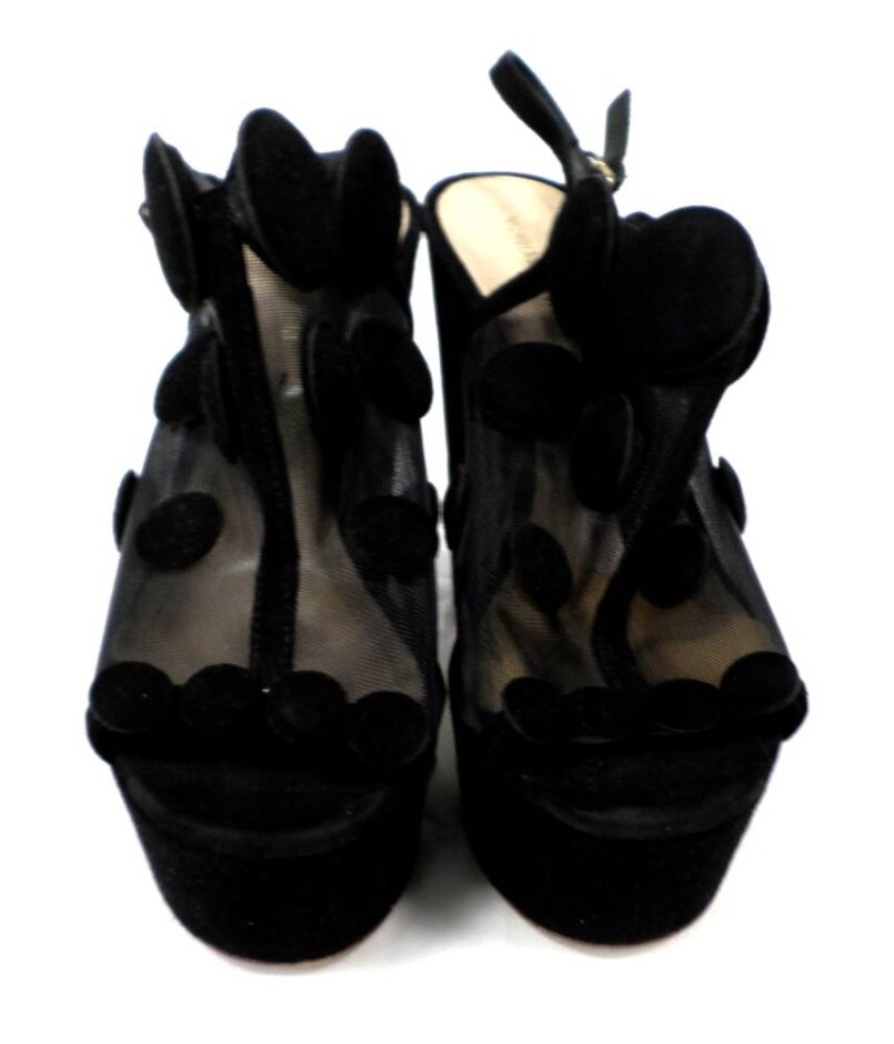 Nicholas Kirkwood Suede And Mesh Heels Size: 4.5