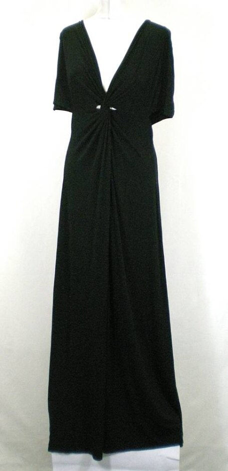 Sid Neigum Floor Length Jersey Dress Black Size: 8