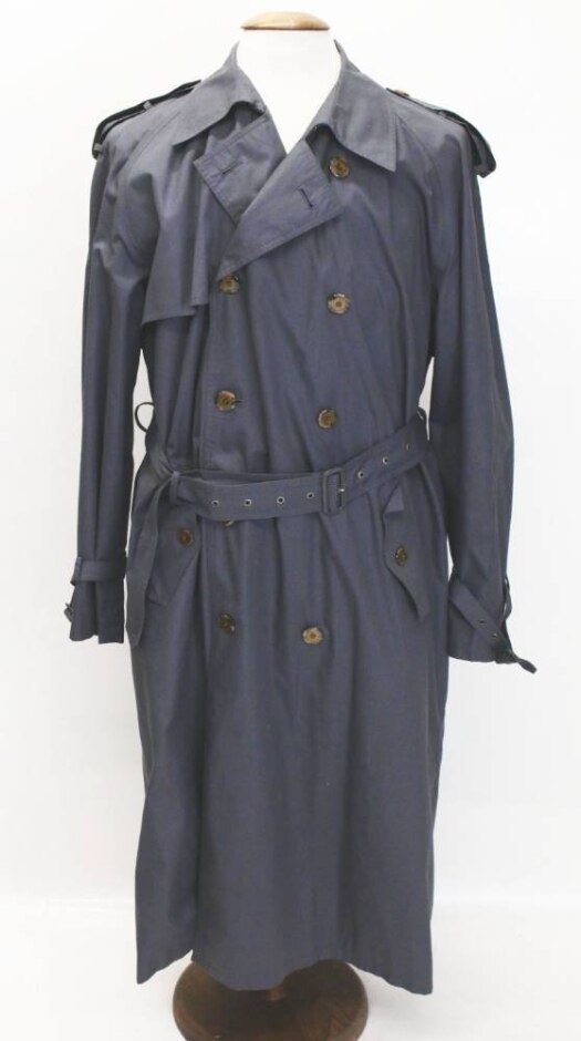Yves Saint Laurent Vintage Military Trench Coat Grey Size: M