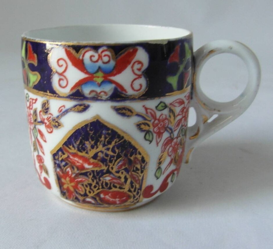 Crown Derby Imari Pattern 198 Coffee Cup, Circa 1890