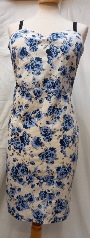 Joe Brown's Strappy Summer Dress Blue & White Size: 14