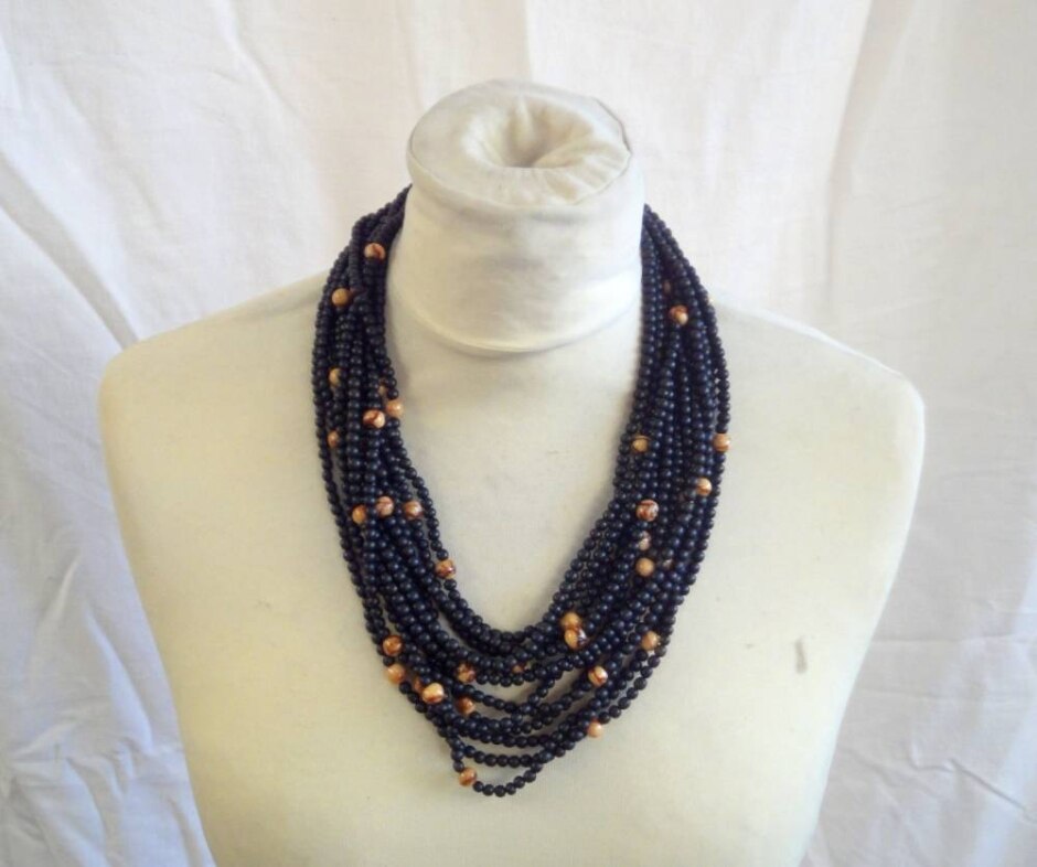 Gerda Lyngaarde Designer Horn & Wood Necklace
