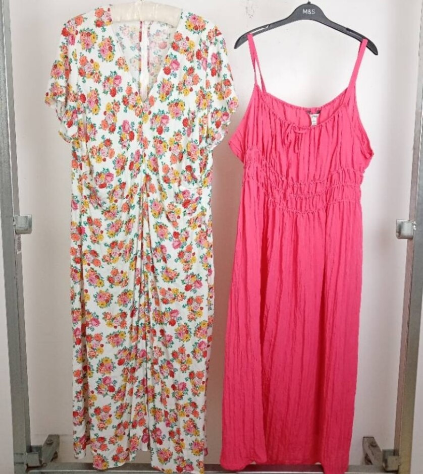 M&s Collection 2x Midaxi Dress Bundle Floral Multicoloured  Size: 20