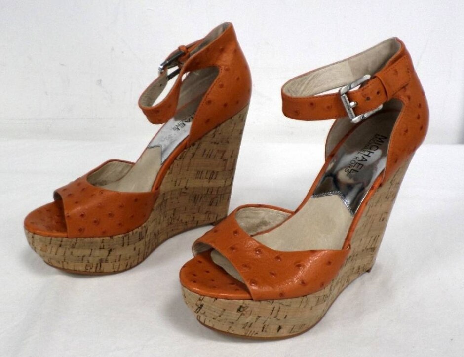 Michael Kors Orange Wedge Sandals Size : 3m