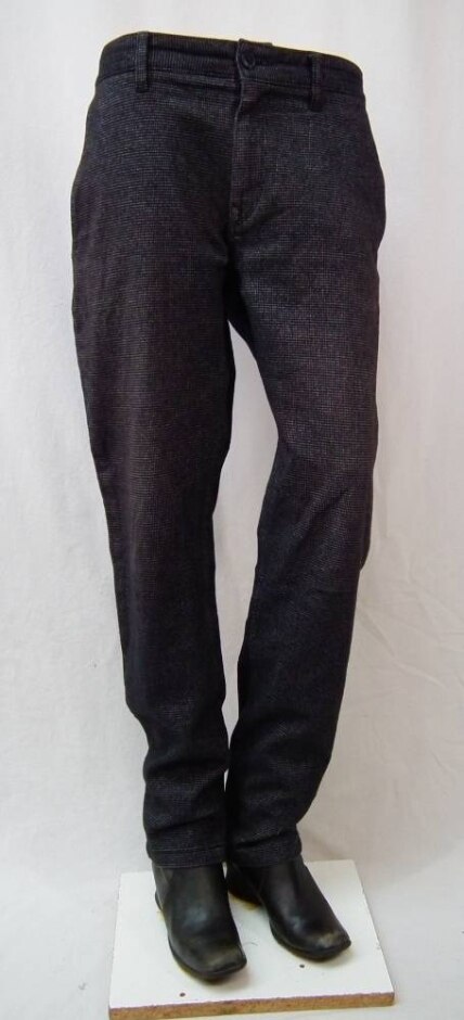 Hugo Boss Tapered Fit Trousers Grey/black Size: 34