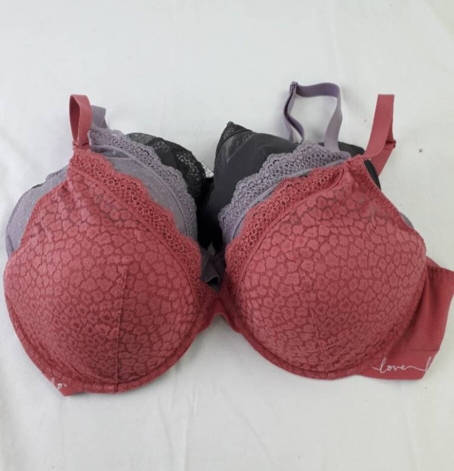M&s 3pcs Bra Set Padded Underwired Multicoloured Size: 42d