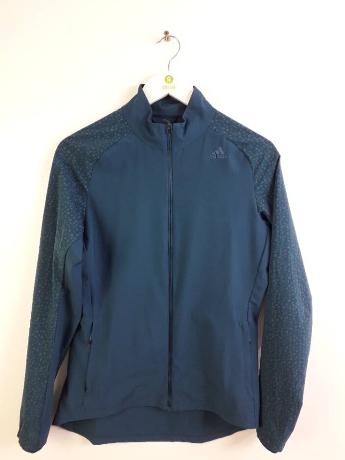 Adidas Energy Running Zipped Jacket Dark Teal Size: S