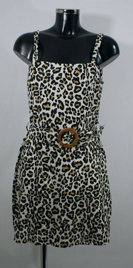 Asos Leopard Print Dress Multi Size: 10