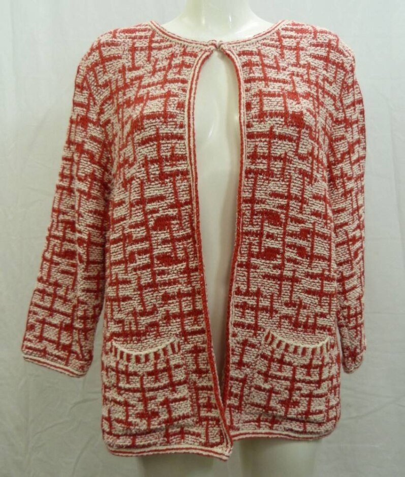 F&f Jacket Red/white Size: 16