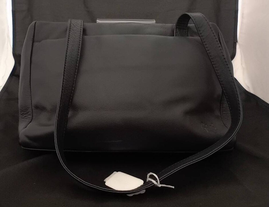Gigi Dark Blue Leather Organiser Handbag/shoulder Bag