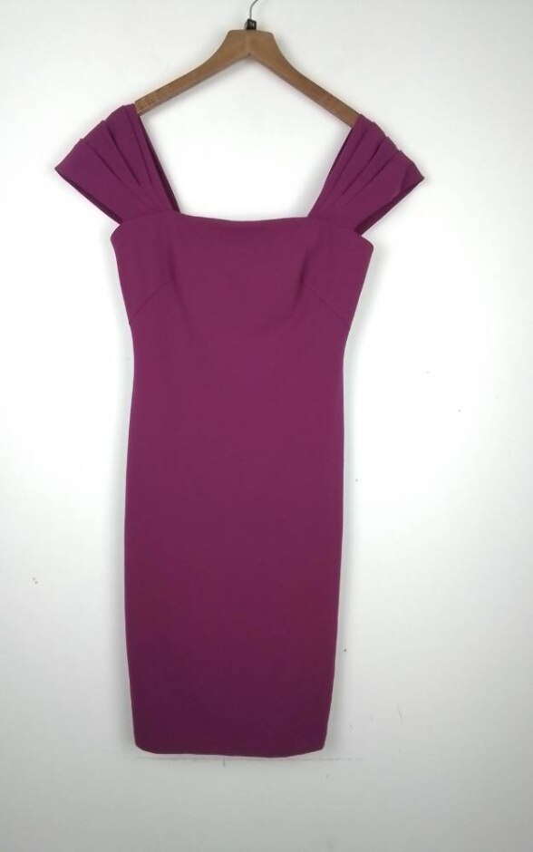 Eliza J Off The Shoulder Bodycon Dress Purple  Size: 10