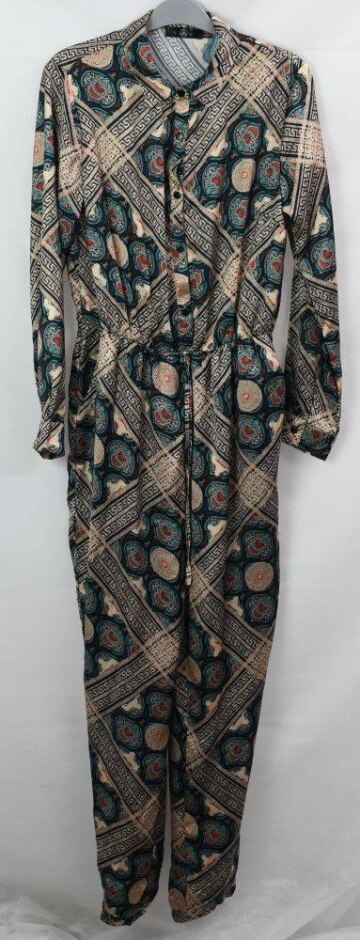 Missguided Richly Patterned Jumpsuit Multicoloured Size: 12