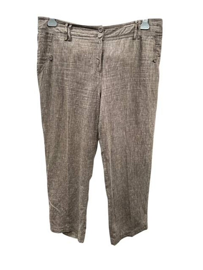 Principles Linen Trousers Brown Size: M