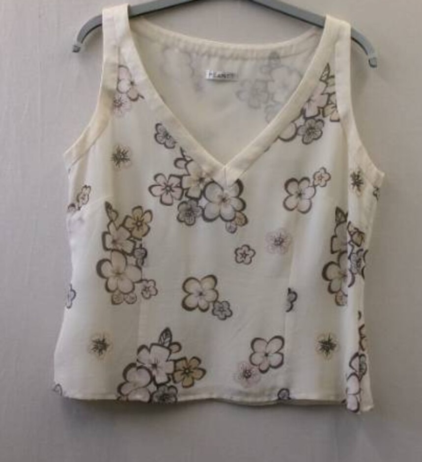 Planet Vest Ivory Floral Size: 12