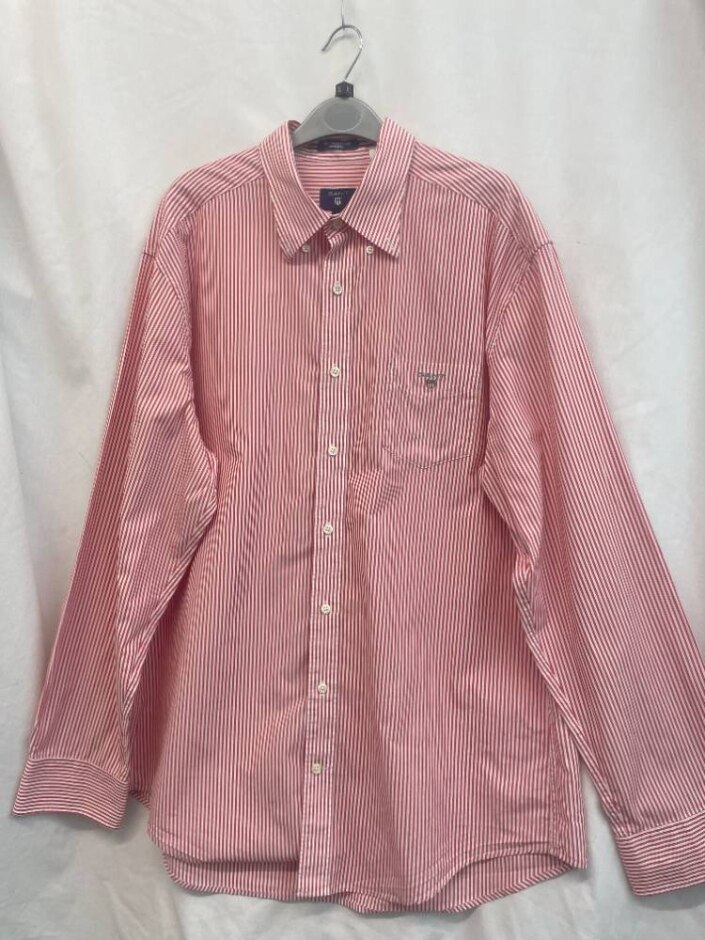 Gant Striped Shirt Red Size: Xl