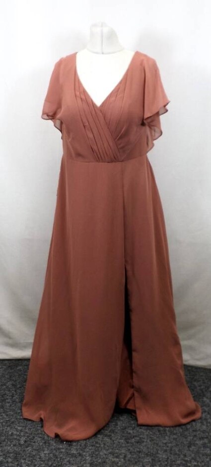 New - Azazie Maxi Dress  Cedar Rose Size: L